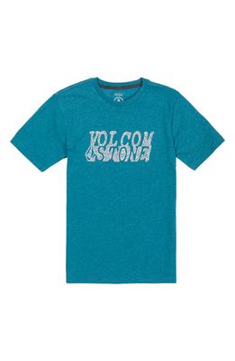 Volcom Kids' Correlator Graphic T-Shirt in Ocean Teal Heather