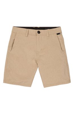 Volcom Kids' Cross Shred Static Hybrid Shorts in Dark Khaki