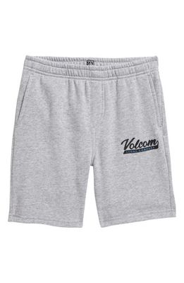 Volcom Kids' Eastmont Fleece Shorts in Heather Grey