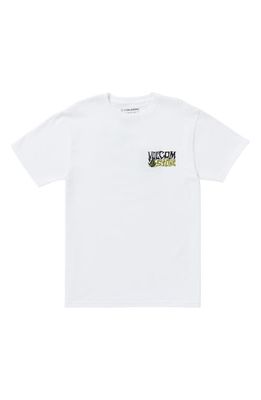Volcom Kids' Eyecolades Cotton Graphic T-Shirt in White