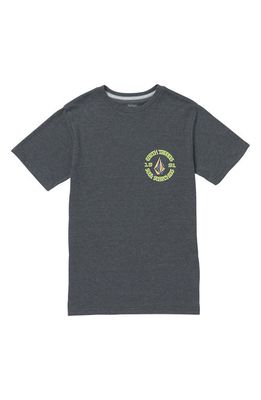 Volcom Kids' Fried Graphic T-Shirt in Dark Black Heather