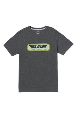 Volcom Kids' Heavygain Graphic T-Shirt in Dark Black Heather