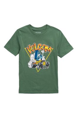 Volcom Kids' Hot Rodders Graphic T-Shirt in Fir Green
