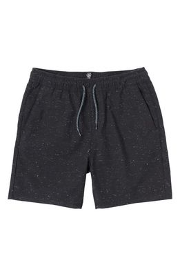 Volcom Kids' Mix Cotton Drawstring Shorts in New Black