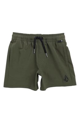 Volcom Kids' Nomoly Hybrid Shorts in Squadron Green