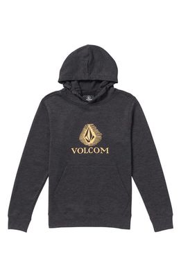 Volcom Kids' Offshore Stone Pullover Hoodie in Heather Black