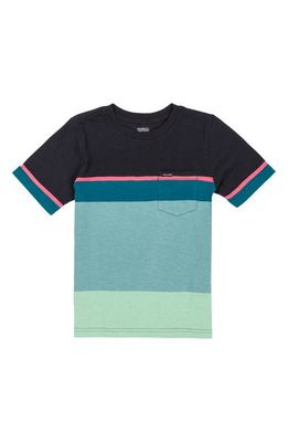 Volcom Kids' Stone Blocker Stripe Pocket T-Shirt in Navy