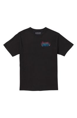 Volcom Kids' Trux Cotton Graphic T-shirt in Black