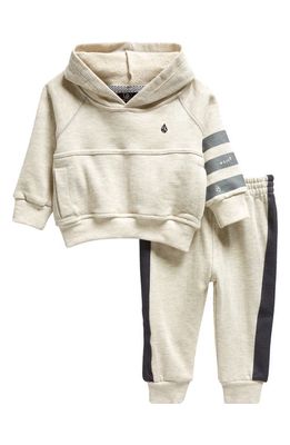 Volcom Marbled French Terry Hoodie & Joggers Set in Sand