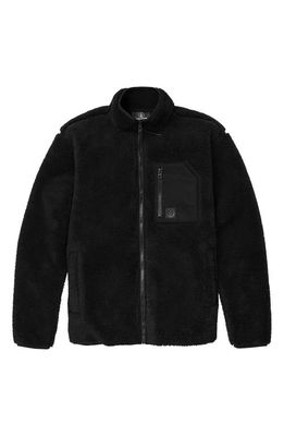 Volcom Muzzar Fuzzar Fleece Jacket in Black