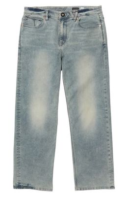 Volcom Nailer Relaxed Straight Leg Jeans in Sure Shot Light Wash