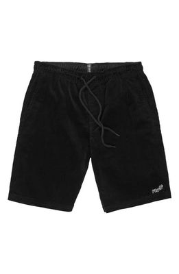 Volcom Outer Spaced Stretch Cotton Corduroy Shorts in Black Combo