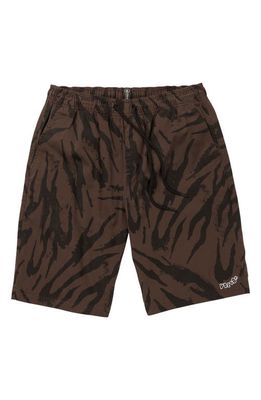 Volcom Outer Spaced Stretch Cotton Corduroy Shorts in Dark Brown