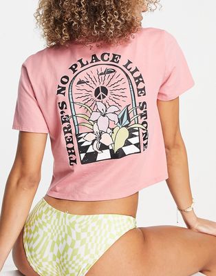Volcom pocket dial t-shirt in desert pink