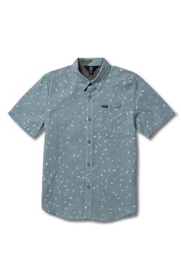 Volcom Quency Dot Woven Shirt in Slate Blue