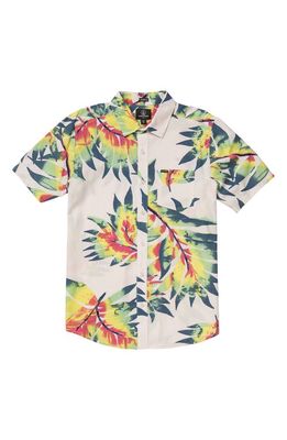 Volcom Seeweed Short Sleeve Button-Up Shirt in Whitecap Grey
