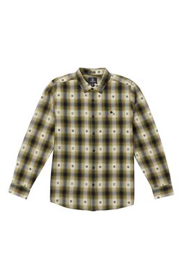 Volcom Skate Vitals Classic Fit Plaid Button-Up Shirt in Expedition Green