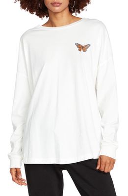 Volcom Werking Doubles Long Sleeve Graphic Tee in Star White