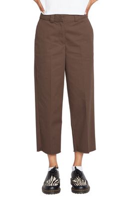 Volcom Whawhat Chino Crop Pants in Espresso