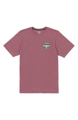 Volcom Wing It Graphic T-Shirt in Oxblood Heather