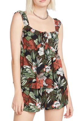 Volcom x Coco Ho Floral Print Tank Top in Black Combo