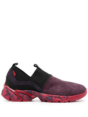 Volta Senzalacci panelled leather sneakers - Red