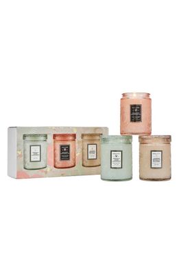 Voluspa Home Refresh Small Jar Candle Trio in Black Tones