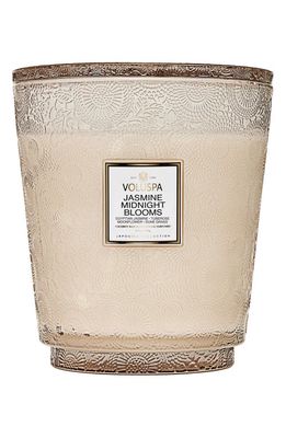 Voluspa Jasmine Midnight Blooms 5-Wick Hearth Candle