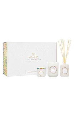 Voluspa Wildflowers Superbloom Gift Set in Black Tones