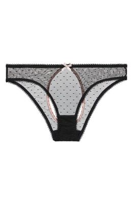 Von Follies By Dita Von Teese Coquine Open Back Bikini Briefs in Black