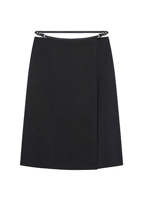 Voyou Wrap Skirt in Cotton Taffetas