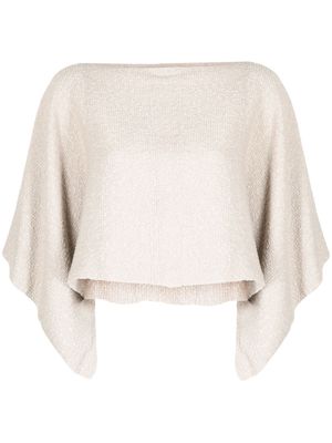 VOZ cape-style knit jumper - Neutrals