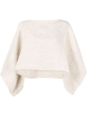 VOZ cape-style long-sleeved jumper - Neutrals
