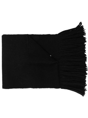 VOZ fringed scarf - Black