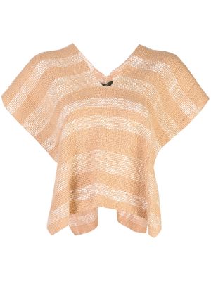 VOZ Gradient knitted poncho - Pink