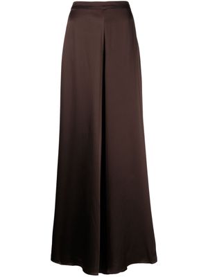 VOZ high-waist silk palazzo trousers - Brown