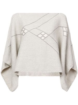 VOZ knitted cropped jumper - Grey