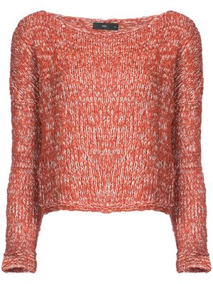 VOZ off-shoulder knitted jumper - Red