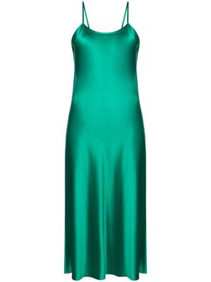 VOZ silk-satin slip dress - Green