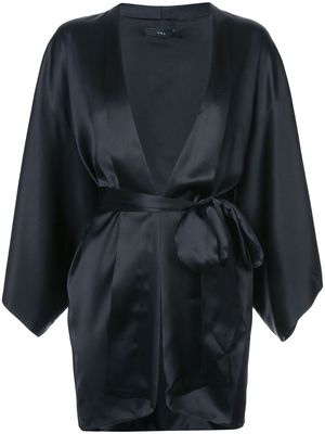 VOZ silk tie-waist jacket - Black