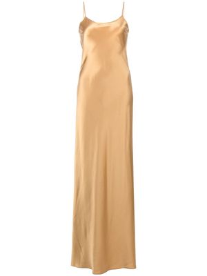 VOZ sleeveless silk maxi slip dress - Gold