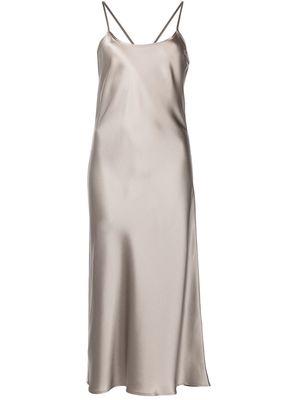 VOZ sleeveless silk midi dress - Grey