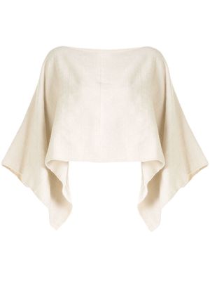 VOZ Solid knit cropped top - White