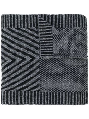 VOZ striped knit scarf - Grey