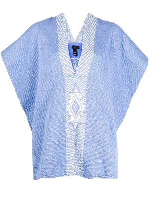 VOZ wide-sleeve knitted top - Blue
