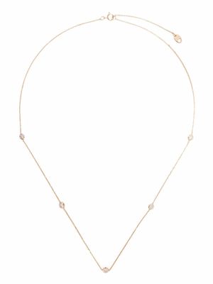 VRAI 14kt yellow gold bezel station diamond necklace