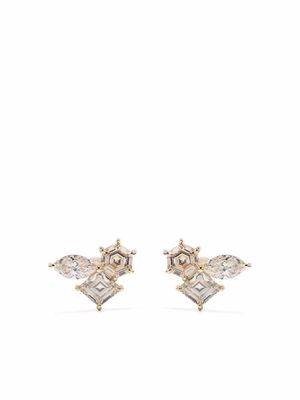 VRAI 14kt yellow gold RandM Illuminate diamond stud earrings