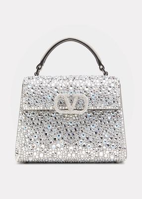 Vsling Mini VLOGO Crystal Top-Handle Bag