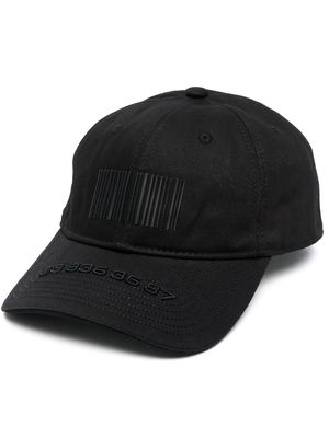 VTMNTS barcode-embroidered baseball cap - Black