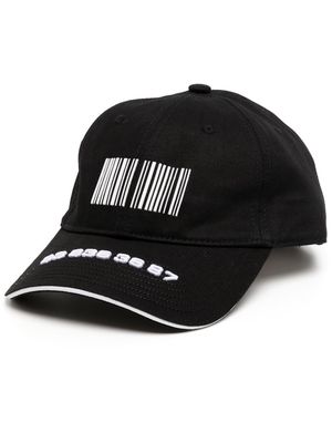 VTMNTS barcode-print baseball cap - Black